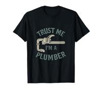 Trust Me I'm a Plumber Wrench and Pipe Graphic T-Shirt