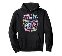 trust me I'm a professional assistant coach tie dye women Pullover Hoodie
