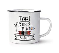 Trust Me I'm A Skier Enamel Mug Cup