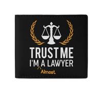 Trust Me I'm Almost A Lawyer Bifold Wallet for Women Men Personalized Coin Purse Card Case Holder Pocket Wallet