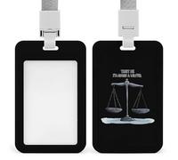 Trust Me I'm Almost A Lawyer ID Badge Holder with Lanyard Name Card Holders for Nurse Teacher Officer