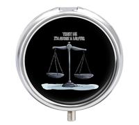 Trust Me I'm Almost A Lawyer Pill Box 3 Compartment Small Portable Medicine Case Pill Organizer for Pocket Purse
