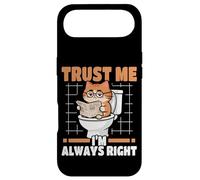 Trust Me I'm Always Right Nerdy Cat On Toilet Case for iPhone Air