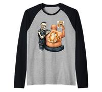 Trust Me I'm an Artist Skeleton Ginger Cat Meme Funny Tattoo Raglan Baseball Tee