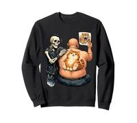 Trust Me I'm an Artist Skeleton Ginger Cat Meme Funny Tattoo Sweatshirt
