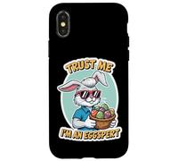 Trust Me I'm An Eggspert Funny Easter Bunny Rabbit Egg Hunt Case for iPhone X/XS