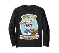 Trust Me I'm an Eggspert Funny Easter Bunny Rabbit Egg Hunt Long Sleeve T-Shirt