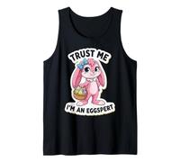 Trust Me I'm an Eggspert Funny Easter Bunny Rabbit Girls Egg Tank Top