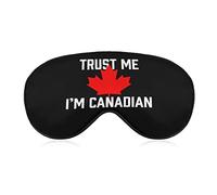 Trust Me I'm Canadian Maple Leaf Sleeping Eye Mask Eye Shade with Adjustable Strap Blindfold for Airplane Travel