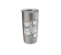 Trust Me I'm Practically A Doctor Stethoscope Stainless Steel Insulated Tumbler
