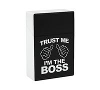 Trust Me I'm The Boss Cigarette Case Portable Cigarette Box Cigarette Holder Case Protective Case Wallet for Men Women