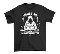 Trust Me, I'm The DM T-Shirt - for The Dungeon Masters! Unisex, 100% Cotton, Funny Design to Level Up Your Game Night! Black