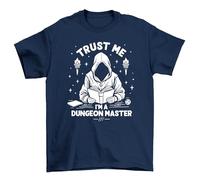Trust Me, I'm The DM T-Shirt - for The Dungeon Masters! Unisex, 100% Cotton, Funny Design to Level Up Your Game Night! Navy