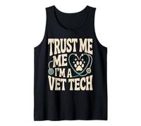 Trust Me Me I'm A Vet Tech Stethoscope Tank Top