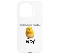 Trust me, when I tell you NO! Grumpy Cute Chicken Art Quote Case for iPhone 15 Pro