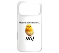 Trust me, when I tell you NO! Grumpy Cute Chicken Art Quote Case for iPhone 17 Pro Max