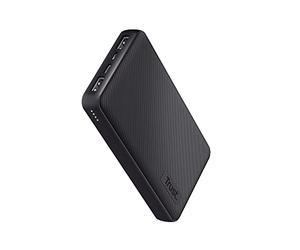 Trust Mobile Primo Power Bank Fast Charging 15,000 mAh, Sustainable Portable Charger USB-C, Battery Pack Made with Recycled Materials, Phone Charger for iPhone, iPad, Samsung, Xiaomi, Tablet - Black