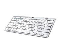 Trust Nado Slim Bluetooth Keyboard for PC/Smart TV/Tablet/Laptop/Smartphone/Android/Italian QWERTY Layout, Lightweight Wireless Keyboard, Triple Pairing, 12 Multimedia Keys - White