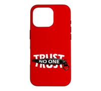 Trust No One Cool Motivational Illustration Graphic Quotes Case for iPhone 16 Pro