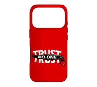 Trust No One Cool Motivational Illustration Graphic Quotes Case for iPhone 17 Pro
