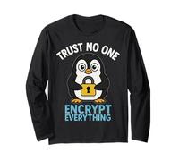 Trust No One Encrypt Everything Penguin Cybersecurity Day Long Sleeve T-Shirt