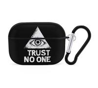 Trust No One Eye Of Providence Compatible with Airpod Pro Case Cover Skin with Keychain