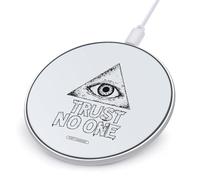Trust No One Eye Of Providence Fast Portable Charger Round Phone Charging Pad 10W for Travel Work