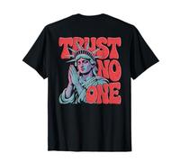 Trust No One Statue of Liberty Retro Street (ART BACK) T-Shirt