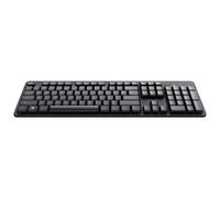 Trust Ody II Silent Wireless Keyboard QWERTY UK Layout, Membrane Low Profile Keys, USB Receiver 2.4GHz, Spill-Resistant, Batteries Included, Quiet Computer Keyboard for PC Laptop Mac - Black