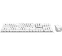 Trust Ody II Pack Silent French AZERTY Wireless Keyboard and Mouse, Floating Flat Keys, Single USB Receiver, Splash Resistant, Set for Windows Mac Laptop, White
