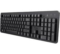 Trust Ody II Silent Wireless Keyboard, Italian Layout, Low Profile Keys, Splash-proof, 2.4GHz USB Receiver, Wireless PC & Laptop Keyboard - Black