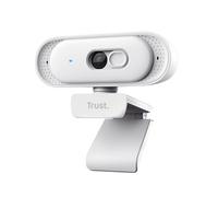 Trust Ovala 2K QHD Webcam with Microphone and Privacy Cover, White