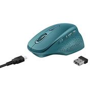 Trust Ozaa Rechargeable Wireless Mouse, 800-2400 DPI, 6 Buttons, Silent Left and Right Buttons, Plug and Play USB Receiver, 10m Range, Ergonomic Mouse for PC, Computer, Desktop, Laptop, Mac - Blue