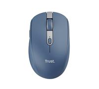 Trust Ozaa Silent Wireless Mouse Bluetooth + 2.4GHz, Compact Multidevice Mouse, 60% Recycled Plastics, Rechargeable Bluetooth Mouse for Laptop PC Computer Windows Android Mac - Blue