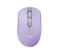 Trust Ozaa Silent Wireless Mouse Bluetooth + 2.4GHz, Compact Multidevice Mouse, 60% Recycled Plastics, Rechargeable Bluetooth Mouse for Laptop PC Computer Windows Android Mac - Purple
