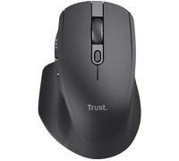 Trust Ozaa+ Multidevice Wireless Mouse Bluetooth + 2.4GHz, Programmable Silent Mouse, Side Scroll Wheel, 60% Recycled Plastics, Rechargeable Bluetooth Mouse for Laptop PC Computer Mac - Black