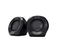 Trust Polo Compact PC Speakers 2.0, 8W (4W RMS), USB Powered Speaker Set, Jack AUX 3.5mm, Inline Control, Small Stereo Computer Speakers for PC Desktop/Laptop - Black
