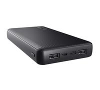 Trust Mobile Primo Power Bank Fast Charging 20,000 mAh, Sustainable Portable Charger USB-C, Battery Pack Made with Recycled Materials, Phone Charger for iPhone, iPad, Samsung, Xiaomi, Tablet - Black