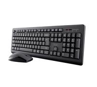 Trust Primo Wireless Keyboard and Mouse Set QWERTY UK Layout, Black