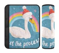 Trust Process Swan 2 Pack Seatbelt Shoulder Strap pad, More Comfort Driving, seat Belt Shoulder Pads for Backpack