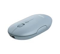 Trust Puck Wireless Mouse, Bluetooth or 2.4 GHz with USB Mini-Receiver, Rechargeable Battery, Silent Clicks, DPI Button, Light Computer Mouse for Laptop, PC, Mac, Chromebook - Blue