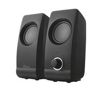 Trust Remo 2.0 PC Speakers, 16W (8W RMS), USB Powered, Jack 3.5mm, Stereo Speaker Set with Volume Control, Compact Sound System for Computer and Laptop - Black