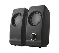 Trust Remo 2.0 PC Speakers, 16W (8W RMS), USB Powered, Jack 3.5mm, Stereo Speaker Set with Volume Control, Compact Sound System for Computer and Laptop - Black