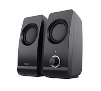 Trust Remo 2.0 PC Speakers, 16W (8W RMS), USB Powered, Jack 3.5mm, Stereo Speaker Set with Volume Control, Compact Sound System for Computer and Laptop - Black