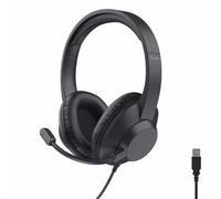 Trust Roha II Max USB Headset with Microphone Over-Ear, Black | 1.8m Cable, USB-C + USB-A, 85% Recycled Plastics, for Computer Laptop Mac Desktop Home Office Teams Zoom