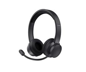 Trust Roha II Wireless Bluetooth Headset ENC Noise Cancelling Microphone | On-Ear, 85% Recycled Plastics, Lightweight, Rechargeable, for Home Office Work Teams