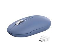 Trust Seron Hyperwheel Wireless Mouse Ultra Fast Scroll Wheel with Horizontal Scrolling, Bluetooth + 2.4GHz, Silent Buttons, 65% Recycled Materials, DPI Button, Multidevice Mouse Laptop PC Mac, Blue