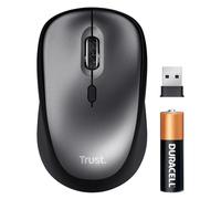 Trust Silent Wireless Mouse, Battery Included, for Left and Right Hand Users, 800-1600 DPI, 83% Recycled Materials, Storable USB Micro Receiver, Quiet Compact Computer Mouse for PC, Laptop, Mac