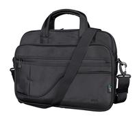 Trust Sydney Sustainable Laptop Bag 16 Inch with Shoulder Strap, Eco Bag, Recycled Plastic Laptop Case with Storage Pockets, RPET Work Bag, Carrying Case for Travel, Business, Office, School - Black