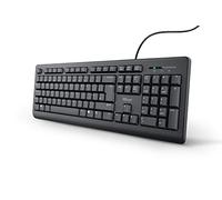 Trust Taro Wired Keyboard QWERTY UK Layout, Quiet Keys, Full-Size, Black